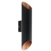 Led lámpatest , oldalfali , 2 x 3.7 Watt , meleg fehér , kültéri , fekete , IP44 , EGLO , AGOLADA , 94804