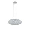 LED lámpa függeszték , mennyezeti , 3 x E27 , acél , króm , kristály , EGLO , CLEMENTE , 95287