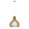 EGLO , 96214 , TINDORI , függeszték , E27 , 1X60W , IP20 , juhar, fehér