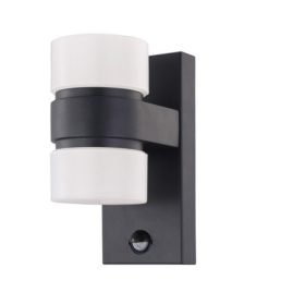   LED lámpa ,kültéri , oldalfali , 2 irányú , mozgásérzékelős , 2 x 6W , meleg fehér , antracit , IP44 , EGLO , ATOLLARI , 96276