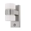 LED lámpa , kültéri , oldalfali , 2 irányú , mozgásérzékelős , 2 x 6W , meleg fehér , nemesacél , IP44 , EGLO , ATOLLARI , 96277