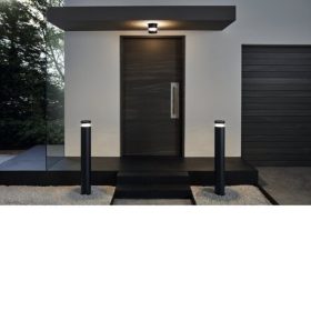   Led lámpatest , oldalfali , 11 Watt , meleg fehér , fekete , kültéri , IP44 , EGLO , MELZO , 97303