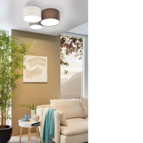   EGLO , 97479 , PASTORE , mennyezeti lámpa , E27 , 3X60W , IP20 , antracit-barna, fehér, szürke