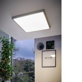   LED panel , 27W , falon kívüli , négyzet , 60 cm , meleg fehér , ezüst keret , EGLO , FUEVA 1 , 97553
