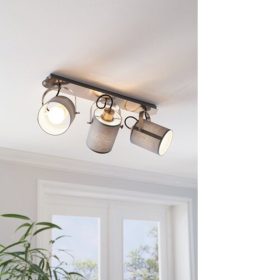   EGLO , 98141 , VILLABATE , spot lámpa , E27 , 3X10W , IP20 , szürke