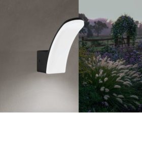   Led lámpatest , oldalfali  , 11 Watt , meleg fehér , fekete , kültéri , IP44 , EGLO , FIUMICINO , 98148