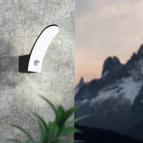   Led lámpatest , mozgásérzékelős , oldalfali , 11 Watt , meleg fehér , fekete , kültéri  , IP44 , EGLO , FIUMICINO , 98149