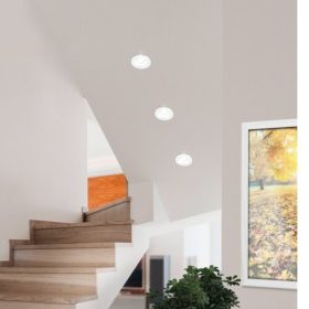   LED lámpatest , spot , 6W , süllyesztett ,  természetes fehér , dimmelhető , fehér/ átlátszó üveg , EGLO , SALABATE , 98241