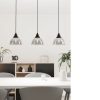 EGLO , 98384 , BELESER , függeszték , E27 , 3X60W , IP20 , fekete-átlátszó
