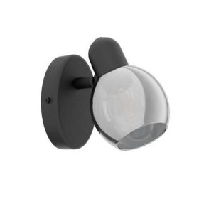   EGLO , 98624 , POLLICA , spot lámpa , E14 , 1X10W , IP20 , fekete-átlátszó