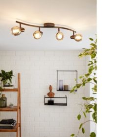   EGLO , 98626 , POLLICA , spot lámpa , E14 , 4X28W , IP20 , fekete-átlátszó