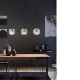   LED lámpa , függeszték , mennyezeti , 76.5 cm , 3 x E27 foglalat , fekete , EGLO , ARISCANI , 98652