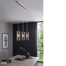   LED lámpa , függeszték , mennyezeti , 3 x E27 foglalat , fekete , EGLO , SELVINO , 98695