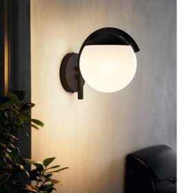   LED lámpatest , oldalfali , E27-es foglalatú , fekete , kültéri , IP44 , EGLO , PRATA VECCHIA , 98731