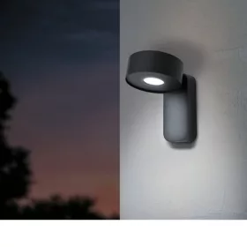   Led lámpatest , oldalfali , 6 Watt , meleg fehér , fekete , kültéri , IP44 , EGLO , PALOSCO , 98737