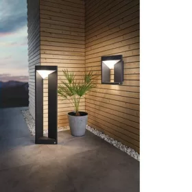   Led lámpatest , kültéri , állólámpa , 10 Watt , meleg fehér , fekete , IP54 , EGLO , NEMBRO , 98751