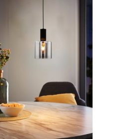   EGLO , 98752 , GOROSIBA , f&uuml;ggeszt&eacute;k , E27 , 1X40W , IP20 , fekete-&aacute;tl&aacute;tsz&oacute;