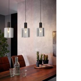   EGLO , 98753 , GOROSIBA , f&uuml;ggeszt&eacute;k , E27 , 3X40W , IP20 , fekete-&aacute;tl&aacute;tsz&oacute;