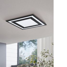   LED panel , 24W , falon kívüli , 45 cm , négyzet , természetes fehér , fekete keret , EGLO , SAVATARILA , 99038