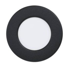   LED panel , 2.7W , süllyesztett , kerek , természetes fehér , fekete keret , EGLO , FUEVA 5 , 99156
