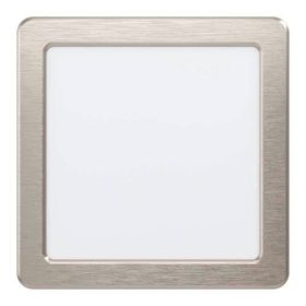  LED panel , 10.5W , süllyesztett , négyzet, meleg fehér , matt nikkel keret , EGLO , FUEVA 5 , 99168