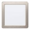 LED panel , 10.5W , süllyesztett , négyzet, természetes fehér , matt nikkel keret , EGLO , FUEVA 5 , 99184