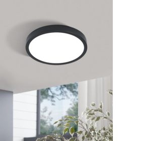   LED panel , 20W , falon kívüli , kerek , természetes fehér , fekete keret , EGLO , FUEVA 5 , 99235