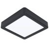 LED panel , 10.5W , falon kívüli , négyzet , meleg fehér , fekete keret , EGLO , FUEVA 5 , 99243