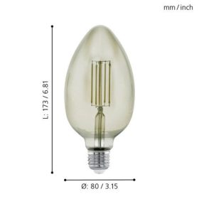   EGLO , 11839 , LEDE27 , f&eacute;nyforr&aacute;s , 3000 K , E27 , 1X4W , fekete-&aacute;tl&aacute;tsz&oacute;