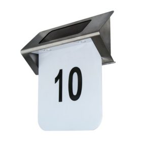   Led lámpatest , napelemes , oldalfali , házszám kijelzéssel , 0.12 Watt , hideg fehér , kültéri , fehér , IP44 , STRÜHM