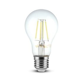   LED lámpa , égő , izzószálas hatás , filament , körte , E27 foglalat ,  6 Watt , meleg fehér , Samsung Chip , 5 év garancia