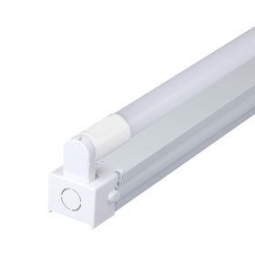   LED T8 fénycső armatúra, 18w, 4000K, természetes fehér, 1700lm, 160°, fehér, CRI>80, 1225mm, V-TAC, 6442