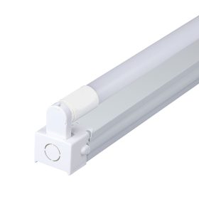   LED T8 fénycső armatúra, 22w, 4000K, természetes fehér, 2000lm, 160°, fehér, CRI>80, 1520mm, V-TAC, 6438