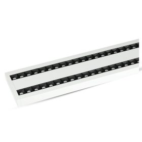   Függesztett lineáris LED lámpatest, 60w, 4000K, természetes fehér, 6600lm, 120°, fehér, CRI>80, dimmelhető, 1190mm, V-TAC, 608