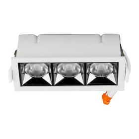   Süllyeszthető COB LED mélysugárzó lámpa PRO, 12w, 5700K, hideg fehér, 960lm, 12°, fehér, CRI>90, V-TAC, 973