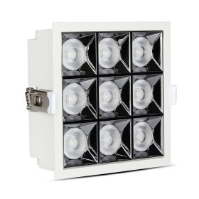   Süllyeszthető COB LED mélysugárzó lámpa PRO, 36w, 5700K, hideg fehér, 2880lm, 38°, fehér, CRI>90, V-TAC, 997