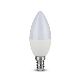   LED izzó SMART gyertya alakú E14 RF RGB, 3,5w, 6400K, hideg fehér, 320lm, 200°, fehér, CRI>80, dimmelhető, V-TAC, 2771
