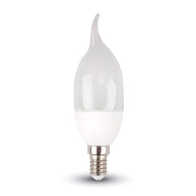   LED izzó gyertya alakú E14, 4w, 4000K, természetes fehér, 320lm, 200°, fehér, CRI>80, V-TAC, 4156