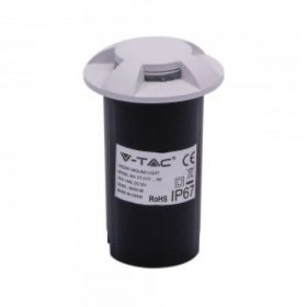   LED lámpatest , taposólámpa , négy nyílással , 1W , kerek , hideg fehér , fehér , IP67