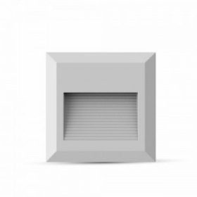   LED lámpatest , oldalfali , kültéri , lépcsővilágító , 2W , négyzet , meleg fehér , fehér , IP65