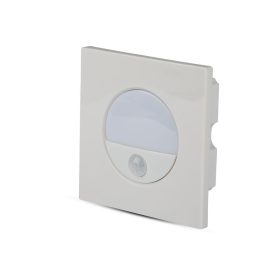   LED fali lámpa lépcsővilágító mozgásérzékelős, 3w, 4000K, természetes fehér, 100lm, 45°, fehér, CRI>80, V-TAC, 5570