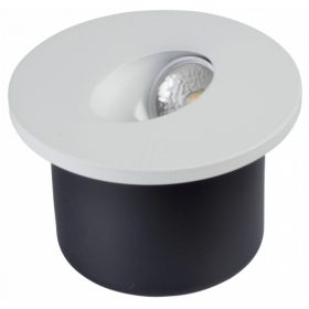   LED lámpatest , oldalfali , lépcsővilágító , 3 Watt , kerek , meleg fehér
