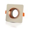 LED spotlámpa keret négyzet alakú, GU10, bézs, matt rózsaarany, V-TAC, 3121
