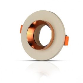   Álmennyezeti spot keret , gipszből , kerek , gipszkartonba építhető, matt rózsaarany