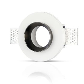   LED spotlámpa keret kerek, GU10, fehér, fekete, V-TAC, 3145