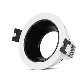   LED spotlámpa keret kerek, GU10, fehér, fekete, V-TAC, 3153