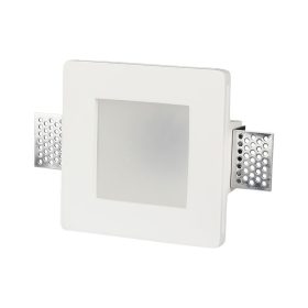   LED spotlámpa keret opál üveggel, négyzet alakú, GU10, fehér, V-TAC, 3691