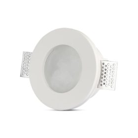   LED spotlámpa keret opál üveggel, kerek, GU10, fehér, V-TAC, 3692