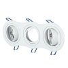 LED spotlámpa keret kerek, 3XGU10, fehér, V-TAC, 3603