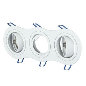 LED spotlámpa keret kerek, 3XGU10, fehér, V-TAC, 3603